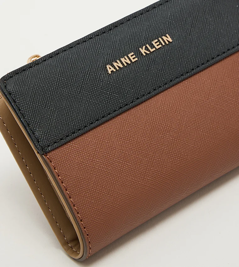 Anne Klein  Anne Klein Color Block Zippered Wallet for Women | Best Price UAE